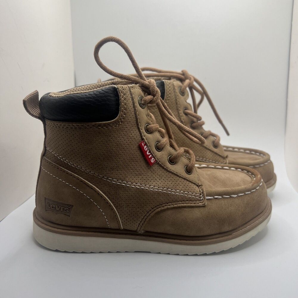 Levis Little Boy's Dean-Walker Sneaker Boots High-Top Shoes Mocha/Tan Sz 12